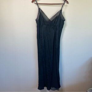 Valerie Stevens Silk Spaghetti Strap Slip Vintage Dress